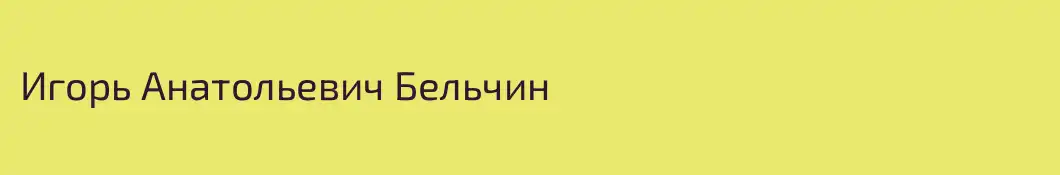 Игорь Анатольевич Бельчин